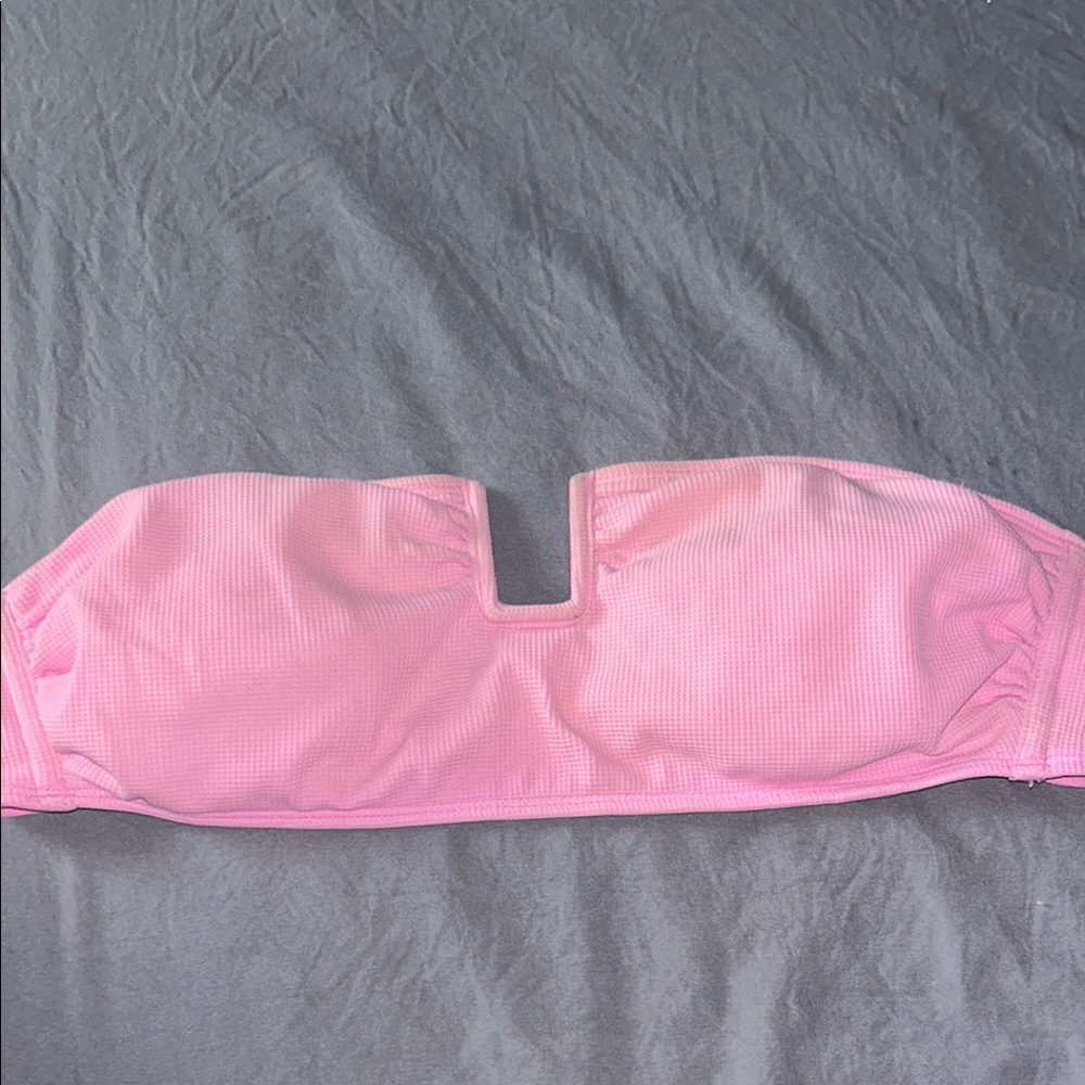 Pink Strapless Bandeau Top